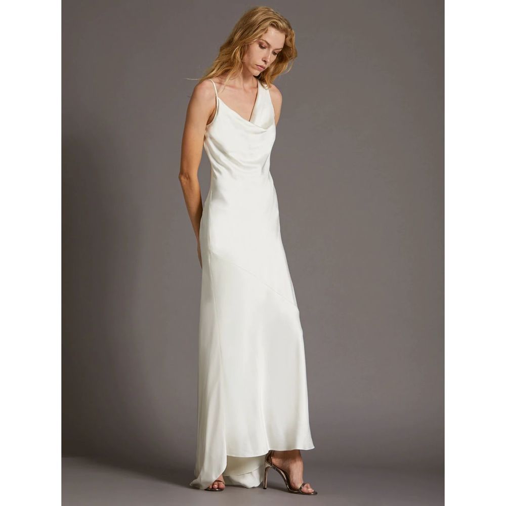 HALSTON SATIN SLIP GOWN US 6 $495